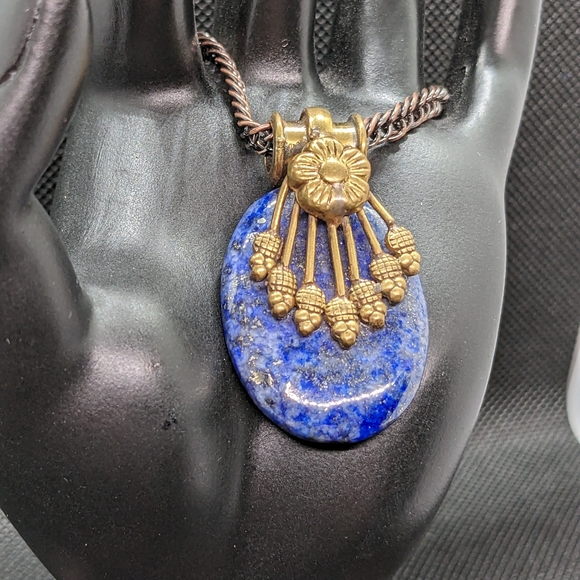 Lapis Lazuli Precious Stone Necklace - Picture 6 of 11